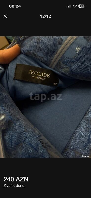 Ziyafət donları: Ziyafət donu – 240 AZN - Rəng: mavi - Model: uzun, A-kesim ətəkli — 11