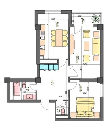 сдаю квартиру сокулук: 2 комнаты, 76 м², Элитка, 11 этаж, ПСО (под самоотделку)