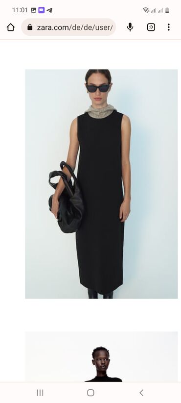 платья свободного кроя для полных: Zara S (EU 36), цвет - Черный, Свободного кроя