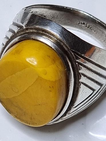 печатки: Кольцо, Печатка, Проба 925, Унисекс, Янтарь, Новый — 6