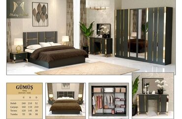 двухъярусная кровать: 2 təknəfərlik çarpayı, Dolab, Tumba, 2 tumba, Azərbaycan, Yeni