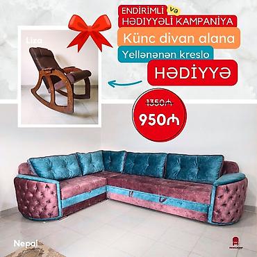 Divanlar: Künc divan, Yeni, Açılan, Bazalı, Parça, Şəhərdaxili pulsuz çatdırılma — 3
