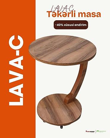 asilqan 58 azn: Jurnal masası, Yeni, Açılmayan, Laminat, Yumru masa — 1