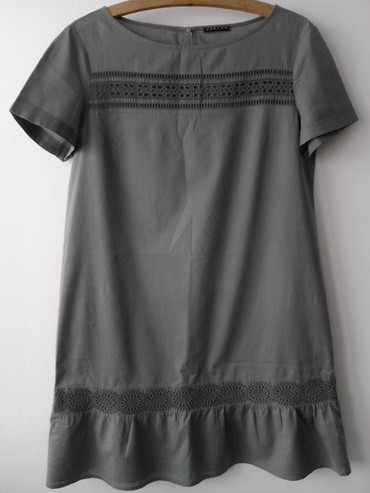 zelena plisirana haljina: M (EU 38), bоја - Zelena, Kratkih rukava
