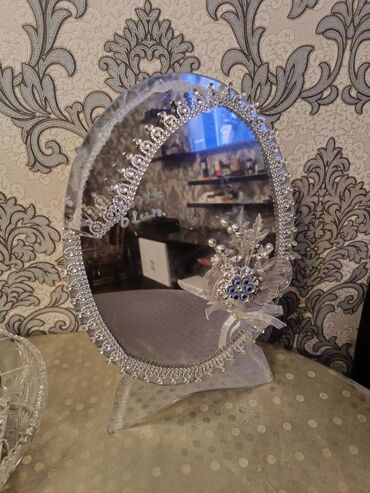 рама для зеркала: Зеркало Настольное, Овал, Для свадьбы, С рамой