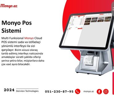 maşın üçün monitor: Pos / R keeper Barkod QR menyu. Monyo mmc olaraq sizə süni intellekt