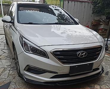 Обвес: Передний спойлер-юбка (лип-спойлер) для бампера Hyundai Sonata 7 — 1