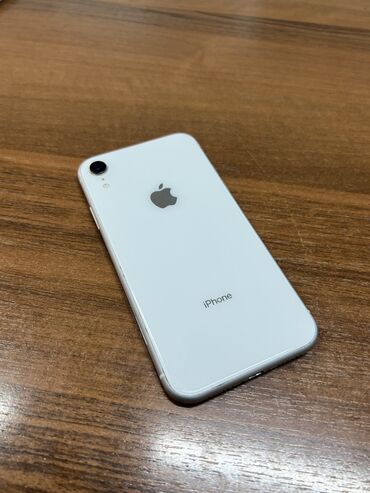 Техника и электроника: IPhone Xr, Б/у, 128 ГБ, Белый, Защитное стекло, 78 %