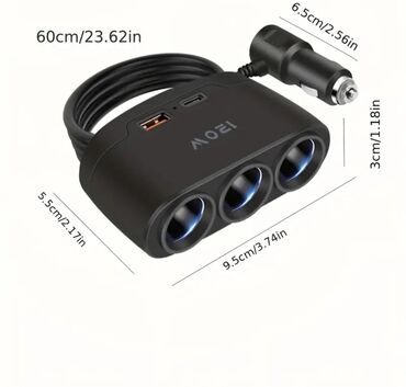 Digər avtoelektronika: Avtomobil üçün çoxportlu şarj adapteri 8AZN-dən başlayaraq. - — 9