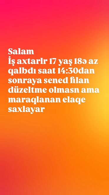 operator gece novbesi: 6 bazar və1ci günlər istənilən saatdada olar lalafo.az -da operator gece novbesi: 6 bazar və1ci günlər istənilən saatdada olar