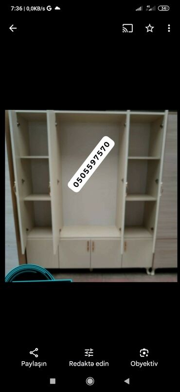 Dolablar: Yeni, Açılan, 3 qapılı Düz dolab, Şifonyer, Azərbaycan — 11