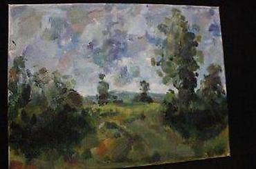 stilsko: SLIKA PEJZAŽ, IMPRESIONIZAM, ULJE NA PLATNU, 40 X 30 | Slika sa — 6