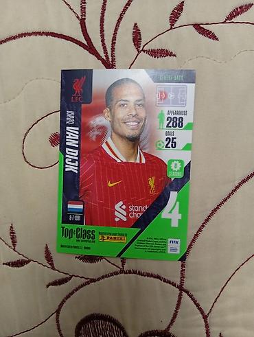 tar: Panini Top Class futbol kolleksiya kartı – Virgil van Dijk (Liverpool — 2