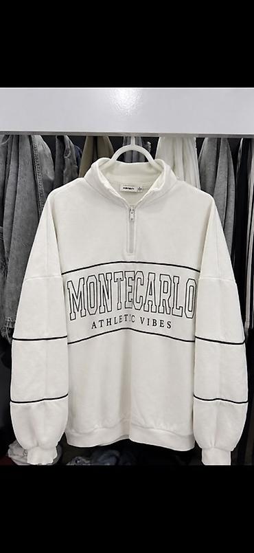 MONTECARLO “Athletic Vibes” sweatşört - Rəng: Ağ (qara kontur xəttlər lalafo.az -da MONTECARLO “Athletic Vibes” sweatşört - Rəng: Ağ (qara kontur xəttlər