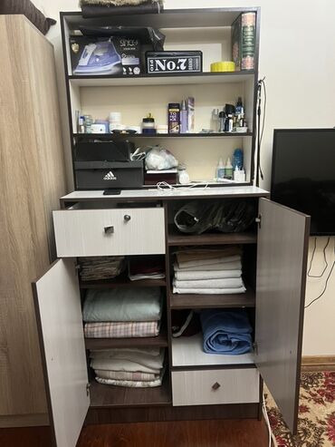 мебель прихожный: Гарнитур для прихожей, Шкаф, ДСП, цвет - Бежевый