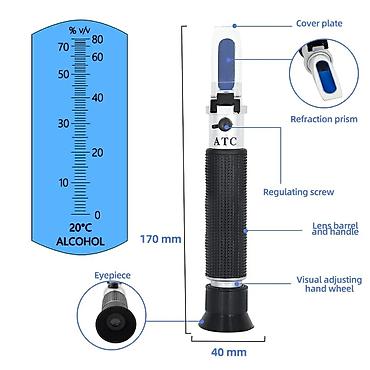 spirtli karton: Spirt üçün optik refraktometr Optik refraktometr sulu-spirtli — 3