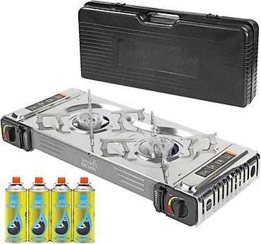 Oprema za kampovanje: Prijenosni dvostruki plinski rešo – Taylor & Brown - Dva snažna — 3