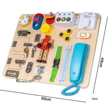 развивающая игра для детей: Бизиборд настольная развивающая игра доска 50×40см. Busy board