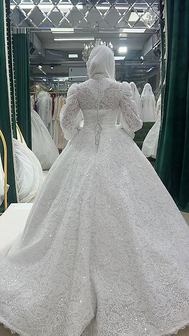 Свадебные платья: Свадебное платье, L, Закрытое, Фатин, Пышное, Пайетки, Б/у at lalafo.kg — 13 Свадебные платья: Свадебное платье, L, Закрытое, Фатин, Пышное, Пайетки, Б/у — 13