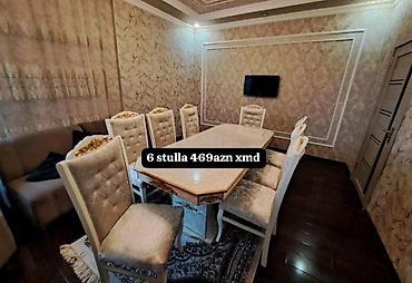 Masa və oturacaq dəstləri: Yemək otağı üçün dəstlər 1) Klassik dizaynlı masa + 6 stul - Krem — 9
