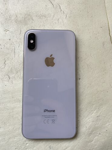 Apple iPhone: IPhone X, Б/у, 256 ГБ, Белый, Защитное стекло, Чехол, 76 %