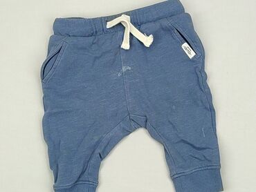 błękitne legginsy: Spodnie dresowe, H&M, 3-6 m, stan - Dobry