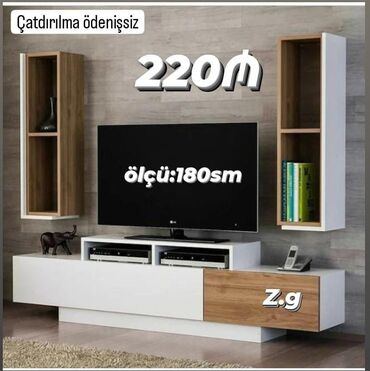 Uşaq və gənc otağı üçün dəstlər: *Tv Stend 💫220Azn* 💫Materialı Rusiya Laminatı 18/lik ✔️Rəng seçimi