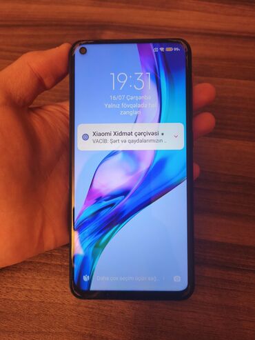 телефон fly fs504 чехлы: Redmi Note 9, 128 GB, rəng - Göy, Barmaq izi, İki sim kartlı