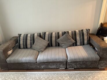 lina диван: Диван-кровать, цвет - Коричневый, Б/у