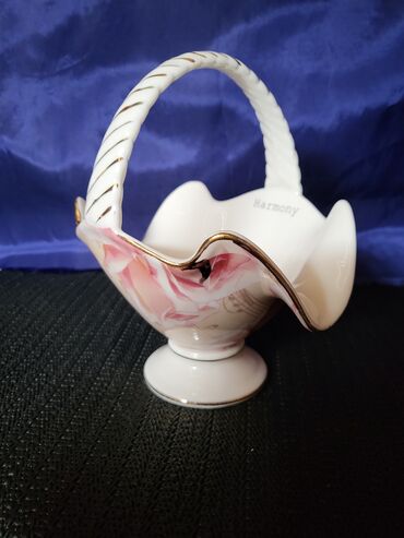 Ostalo posuđe: Korpa nova,vintaz,bombonijera Limonz stil Harmony. Porcelanska — 4