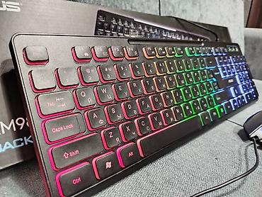 мыш: 🧑‍💻Игровой комплект ASUS: полноразмерная клавиатура + проводная мышь с — 3