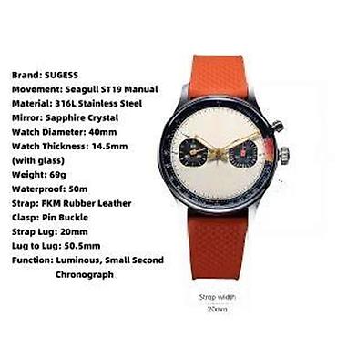 Ručni satovi: Sugess Chrono Heritage S387 - Pilot - 40mm - Seagull ST1901 Sugess — 11