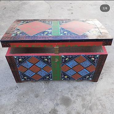 dovşan şəkili: Taxta əl işı – naxışlı sandıq - Material: massiv taxta, əl ilə — 5
