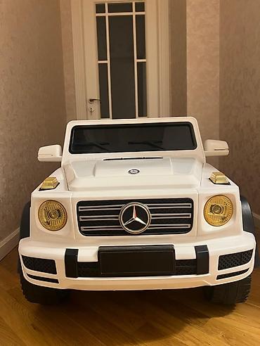 traktor satisi type 1: Uşaqlar üçün elektrikli minik maşını – ağ rəng, Mercedes G-Class — 3