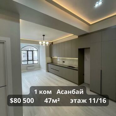 Продажа квартир: 1 комната, 47 м², Элитка, 11 этаж, Евроремонт