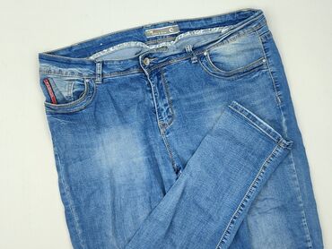 dżinsy w róże: Dolce, Jeansy damskie, rozmiar 2XL