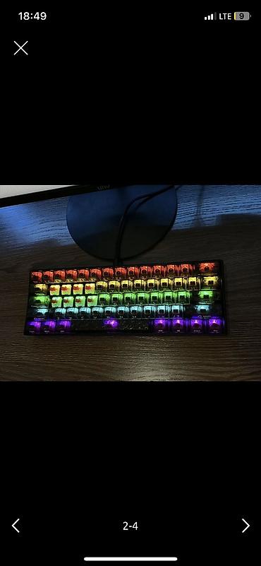 механическая клавиатура hyperx: Клавиатура, Механическая, Проводное подключение, Размер: 60% — 2