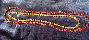 Ogrlice: Ručno rađene ogrlice – razni modeli - Set od zlatno‑braon perli — 45