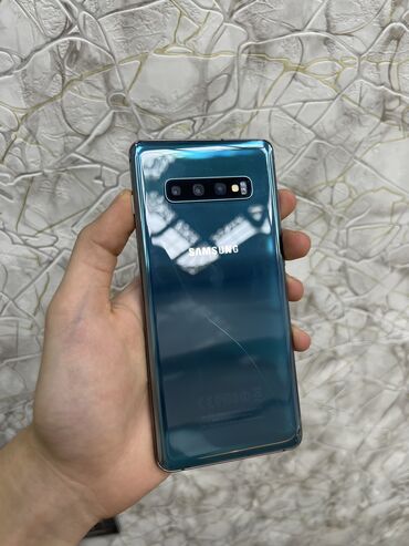 Samsung: Samsung Galaxy S10 Plus, 128 GB, rəng - Yaşıl, Zəmanət, Barmaq izi, Simsiz şarj