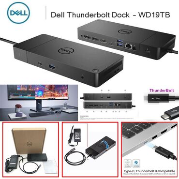 ноутбуу: Док станция dell thunderbolt dock - wd19tbs Новый, распакованный