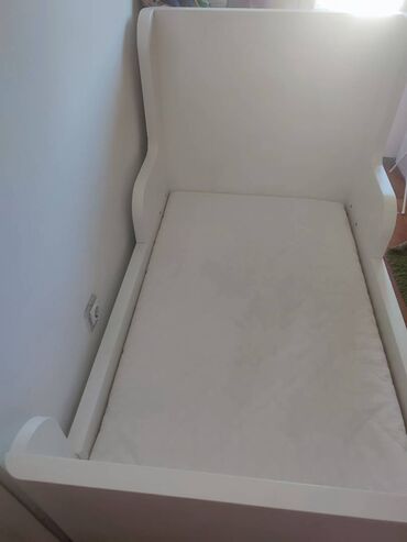 bračni krevet: Single bed, With headboard, color - White