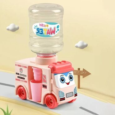 crvena panda igracka: Igracka autobus dispenser za vodu - Roze Ružičasti slatki klizni