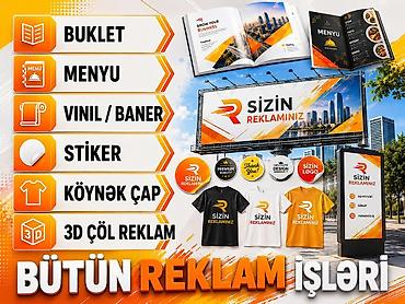 loqolar: • Buklet • Flayer • Diklet • Menyu • Stiker • Yelkən Bayraq • Roll up — 1