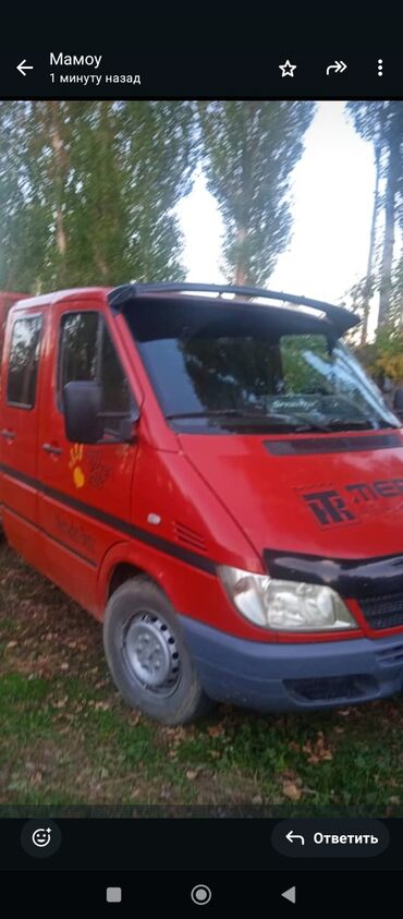 спринтер дублкабина: Mercedes-Benz Спринтер: 2004 г., 0.3 л, Механика, Дизель, Фургон