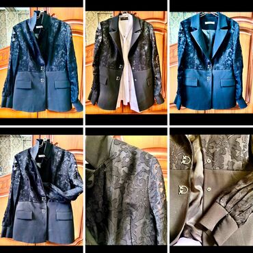 Другая женская одежда: Женский кружевной Блейзер, элегантный комбинированный пиджак — 6