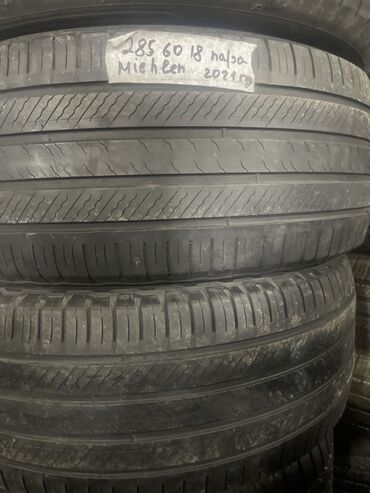Шины: Шины 285 / 60 / R 18, Лето, Б/у, Пара, Легковые, Michelin