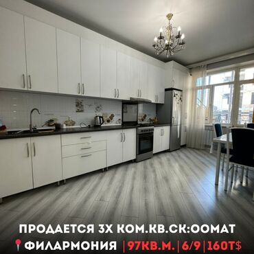 Продажа квартир: 3 комнаты, 97 м², Элитка, 6 этаж, Евроремонт