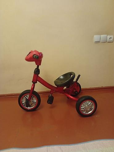 motorlu velo: Uşaq üçtəkərli velosiped - Rəng: qırmızı - Karkas: metal gövdə — 5