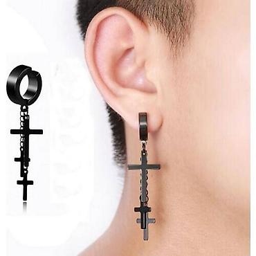 pull and: Серьга сөйкө унисекс, клипса У мужчин и женщин. 
Цена за 1 шт — 4