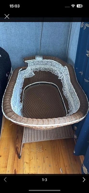 Beşiklər: Təbii rattan materialdan hazırlanmış beşik-səbət - Konstruksiya: Süni — 3